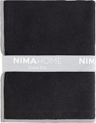 Nima Riva Microfiber Black Gym Towel 50x90cm