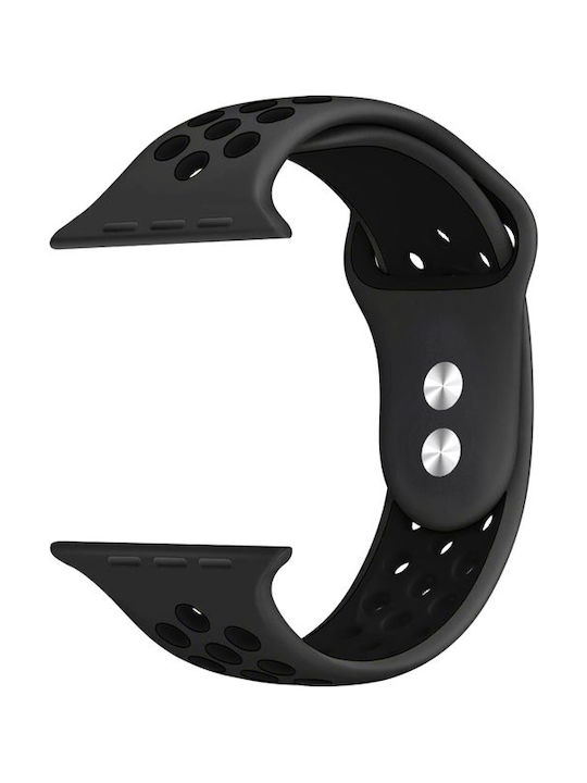 Crong Duo Sport Strap Silicone with Pin Black (...