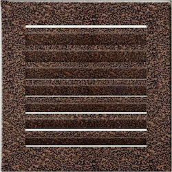 Kratki Square Fireplace Air Shutter Copper 17x17cm