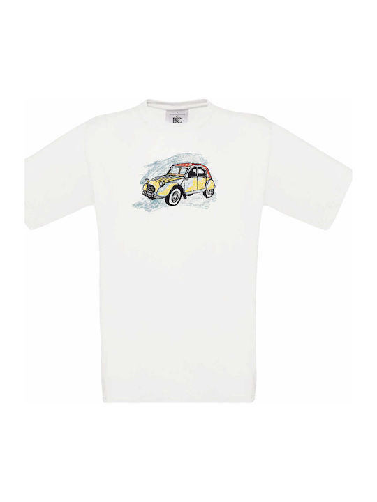 Beetle VW Art T-shirt alb