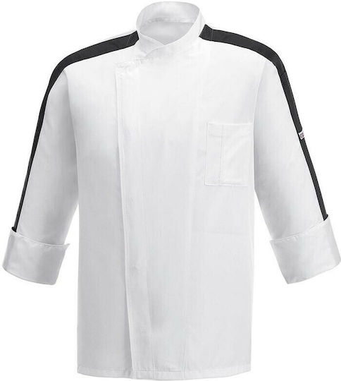 Egochef Haina Bucătar 100% Microfibra Bărbat Alb cu Mânecă lungă