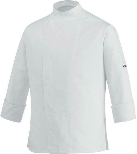 Egochef Coat Chef 100% Microfiber White with Long Sleeve Guy