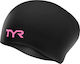 Tyr Long Hair Silicone Adults Swimming Cap Black