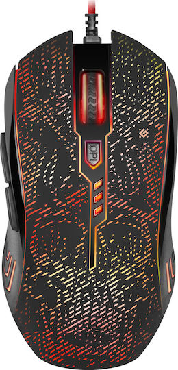 Defender Overlord GM-890 RGB Gaming Ποντίκι 3200 DPI Μαύρο