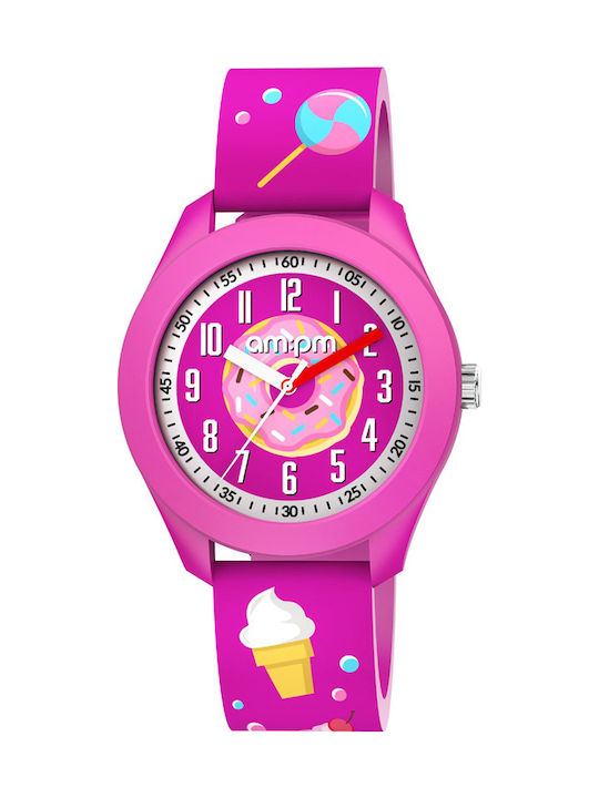 am:pm Kids Analog Watch with Rubber/Plastic Strap Fuchsia