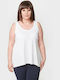 Bodymove -2 Women's Athletic Blouse Sleeveless White