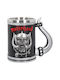 Nemesis Now Motorhead Tankard Warpig Glass Beer, μπίρας made of Plastic in Black Color 600ml