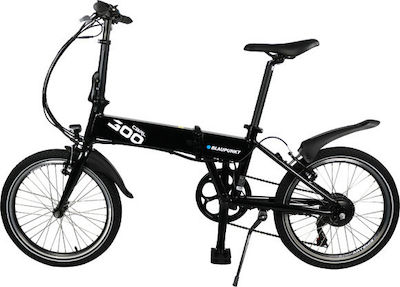 Blaupunkt Carl 300 20" Black Foldable Electric City Bike with 7 Speeds