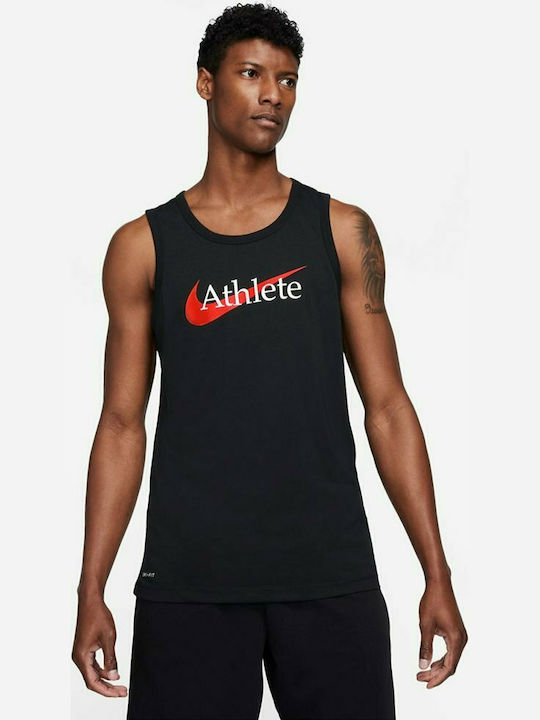 Nike Ανδρική Μπλούζα Dri-Fit Αμάνικη Μαύρη