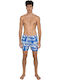 Alex Men's Swimwear Shorts Blue with Patterns