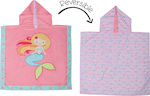 Flapjackkids Kinder Strandponcho Rosa Doppelseitig 61 x 61cm.