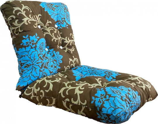 Linea Home Palazzo Garden Chair Cushion Brown Turquoise 50x100cm Linea Home Palazzo Garden Chair Cushion Brown Turquoise 50x100cm