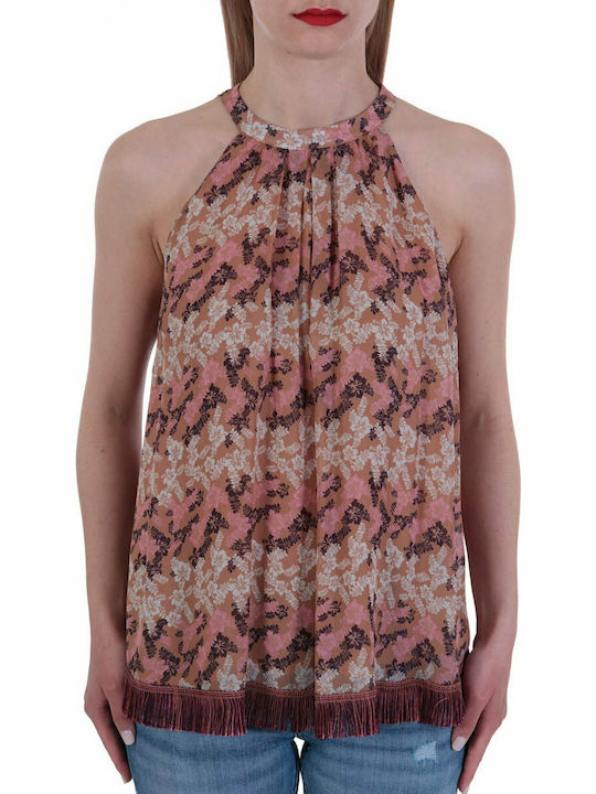 PINKO TOP MULTI BROWN-PINK