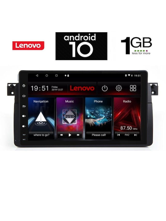 Lenovo Car-Audiosystem für BMW E46 / Serie 3 (E46) / Serie 3 / X3 1998-2005 (Bluetooth/USB/AUX/WiFi/GPS) mit Touchscreen 9" IQ-AN X6712_GPS