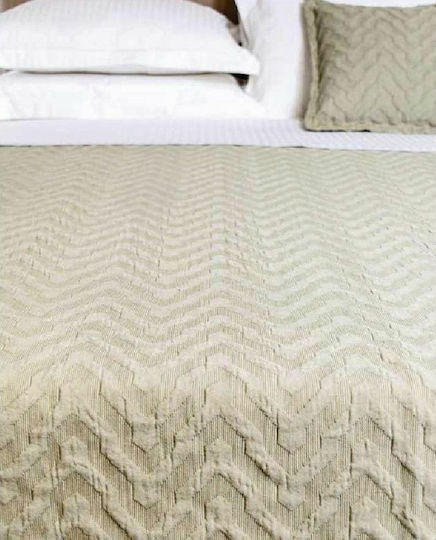 Homeline Übergroße Hoteldecke Matelasse Beige 220x250cm 10Stück Hindoo