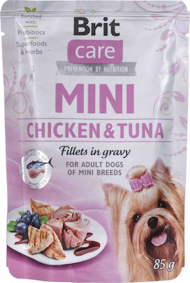 Brit Care Wet Dog Food Pouch with Chicken and Tuna Fish 1 x 85gr