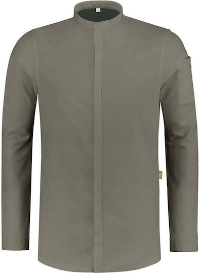 Le Nouveau Chef Mantel Koch Unisex Khaki mit Langärmelig Julien