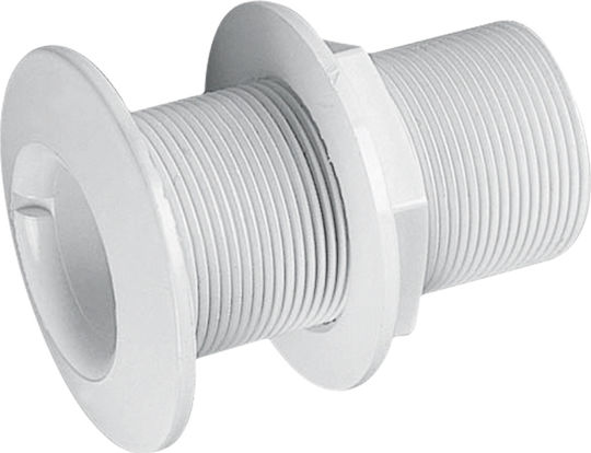 Lalizas Υδρορροή Σκάφους Απορροή με Φλάντζα 3/4'' 88mm Λευκό