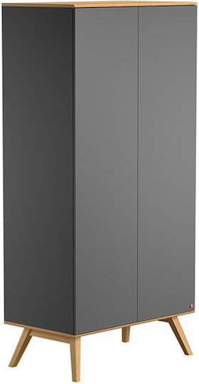 Dulap Cu Ușă Dublă Nature Graphite/Dub 100x58x207,5cm