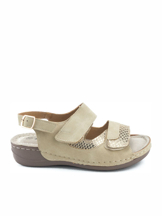Thea Flache Damen Sandalen Beigen