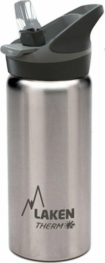 Laken Jannu cap Recyclable Bottle Thermos Stainless Steel BPA Free 500ml Silver with Mouthpiece