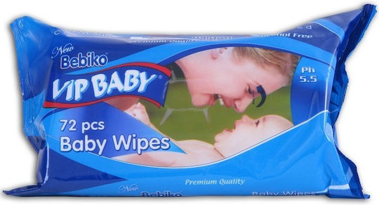 BebiKlub Hypoallergenic Baby Wipes without Alcohol 72pcs