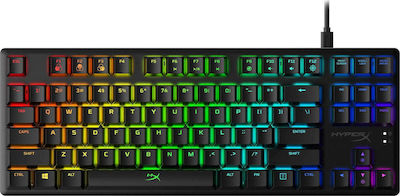 HyperX Alloy Origins Core Tastatură Mecanică de Gaming Fără cheie cu HyperX Blue întrerupătoare și iluminare RGB Negru