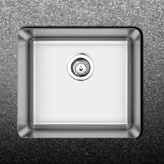 Fortinox Squadro 28045 108-28045-110 Sub masă Chiuvetă Inox Satinat L49xW44cm Argintiu