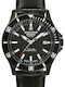 Swiss Alpine Military by Grovana Ανδρικό Ρολόι 42mm Μπαταρίας με Μαύρο Δερμάτινο Λουράκι
