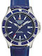 Swiss Alpine Military by Grovana Ανδρικό Ρολόι 42mm Μπαταρίας με Μπλε Δερμάτινο Λουράκι