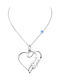 Silver necklace heart godmother 925