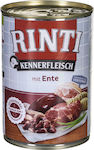 Rinti Kennerfleisch Wet Food Dogs in Cans with Duck Grain-Free 400gr