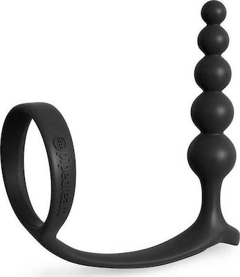 Pipedream AssGasm Cockring Anal Beads Cock Ring Cock cu Ineluri pentru penis Black