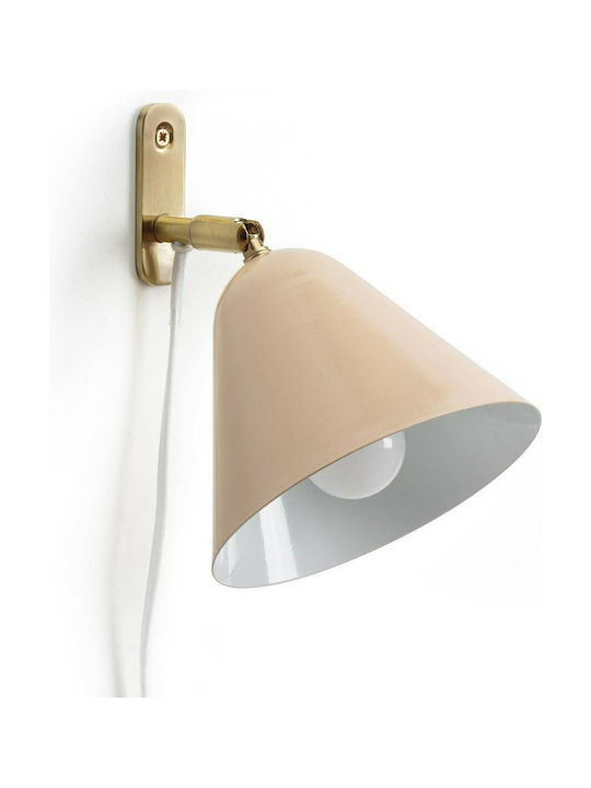 La Redoute Interieurs Copita Clasic Lumină de Perete cu Soclu E14 și Comutator Roz 19x23.5cm