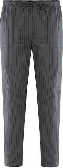 Giblor's Kochhose mit Muster Enrico Gray mit Gummizug in der Taille