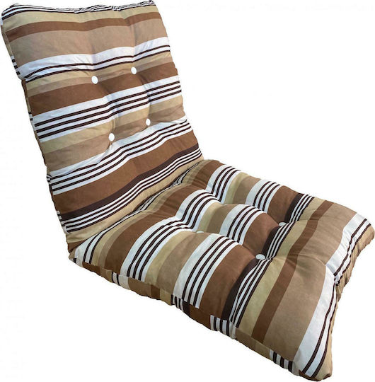 Linea Home Μαξιλάρι Καρέκλας Κήπου με Πλάτη Μπαμπού Terra Terra 100x50εκ.