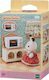 Epoch Toys Miniature Toy Microwave Cabinet Sylvanian Families for 3+ Years