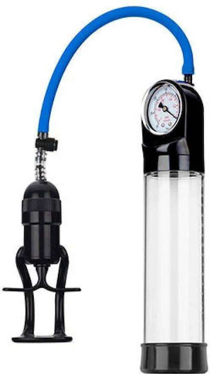 Toyz4lovers Pump Up Pressure Touch with Gauge Τρόμπα Πέους Διάφανη