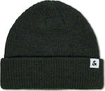Jack & Jones Ribbed Beanie Cap Green -Forest Night