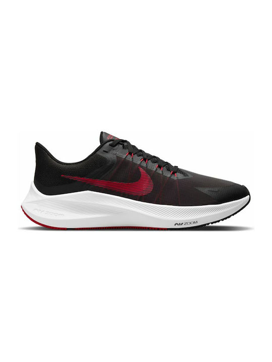 Winflo 8 Sport Shoes Running Black / University Red / Light Smoke Grey / White