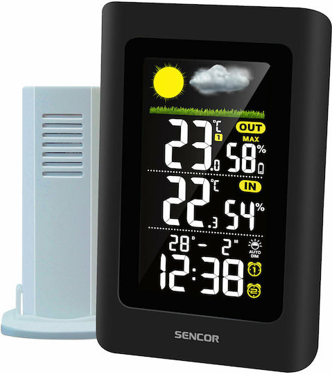 Sencor SWS 4270 SWS 4270 Ασύρματος Μετεωρολογικός Σταθμός Αναλογικός Επιτραπέζιος Μαύρος