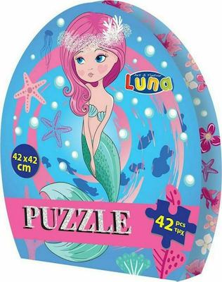 Παιδικό Puzzle Γοργόνα 42pcs για 3+ Ετών Luna