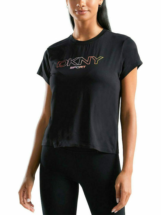 DKNY Damen Sport T-Shirt Schwarz