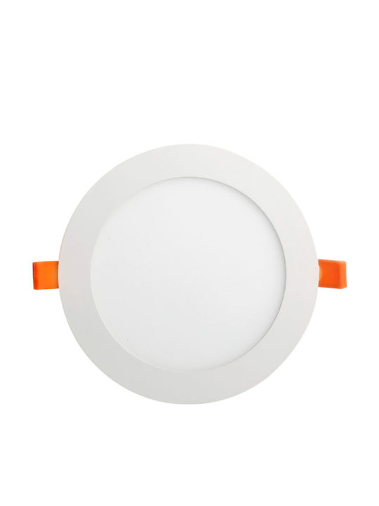 Elvhx Στρογγυλό Χωνευτό LED Panel 24W με Φυσικό Λευκό Φως 4000K 30εκ.