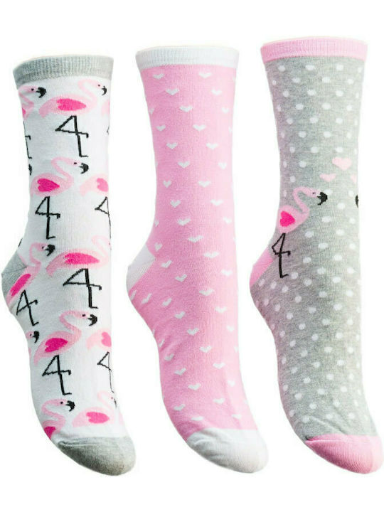 Kal-tsa Girls 3 Pack Knee-High Socks Multicolour
