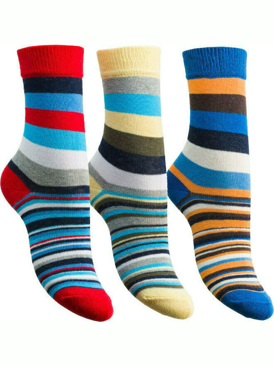 Kal-tsa Boys 3 Pack Knee-High Socks Multicolour