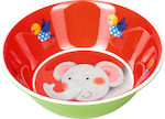 Die Spiegelburg Baby Food Bowl Ελέφαντας made of Melamine Red