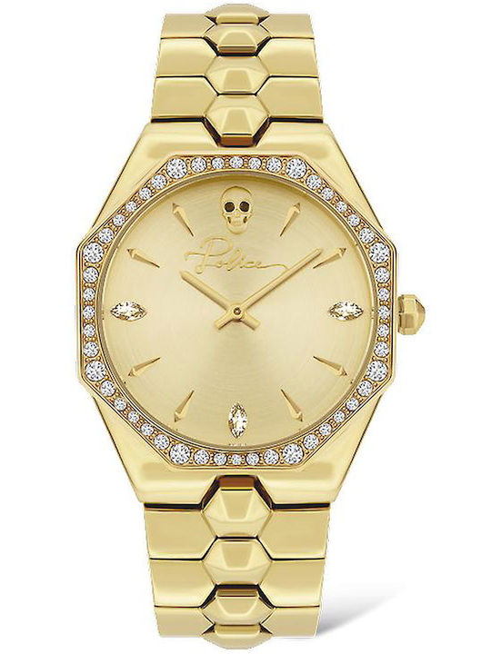 Police Montaria Women's Watch with Gold Metal Bracelet