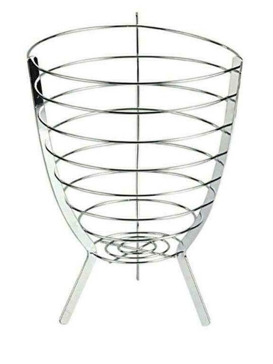 Espiel Fruit Bowls & Basket Metallic Silver 26x26x31.5εκ.