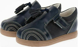 Amorino Baptism Leather Sneakers Navy Blue